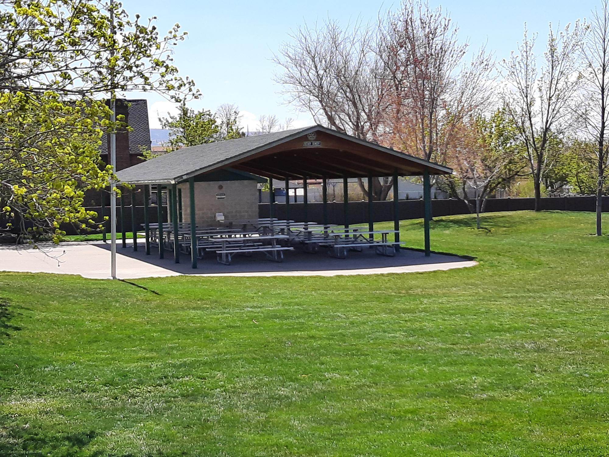 pavilion with picnic tables