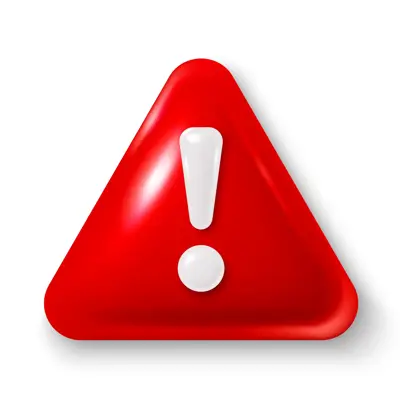 a triangle with explanation point in it. 